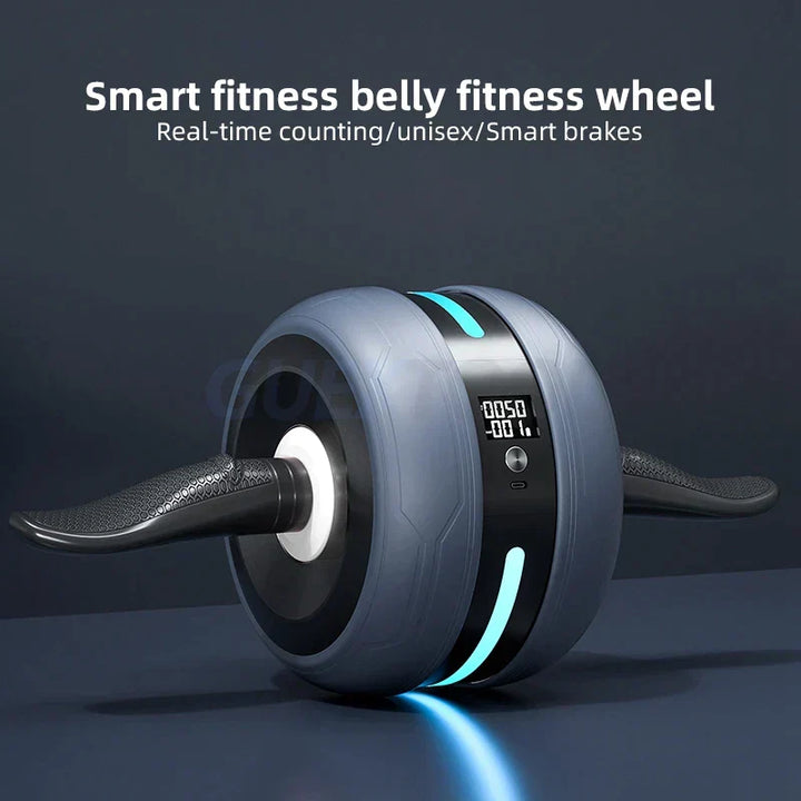 Intelligentes Bauchmuskelrad, LED-Anzeige, automatischer Rücklauf, Heimtraining Fitnessgerät.