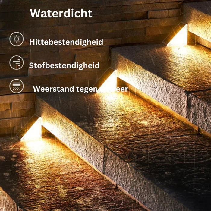 LED-Treppenbeleuchtung, wasserdicht, hitzebeständig, Außenbereich, warmweißes Licht.