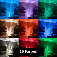 LED-Nachtlicht Projektor, 16 Farben, Schlafzimmerbeleuchtung, stimmungsvolle Dekoration