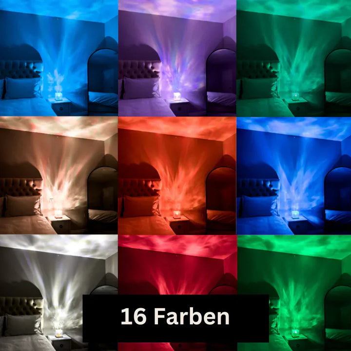 LED-Nachtlicht Projektor, 16 Farben, Schlafzimmerbeleuchtung, stimmungsvolle Dekoration