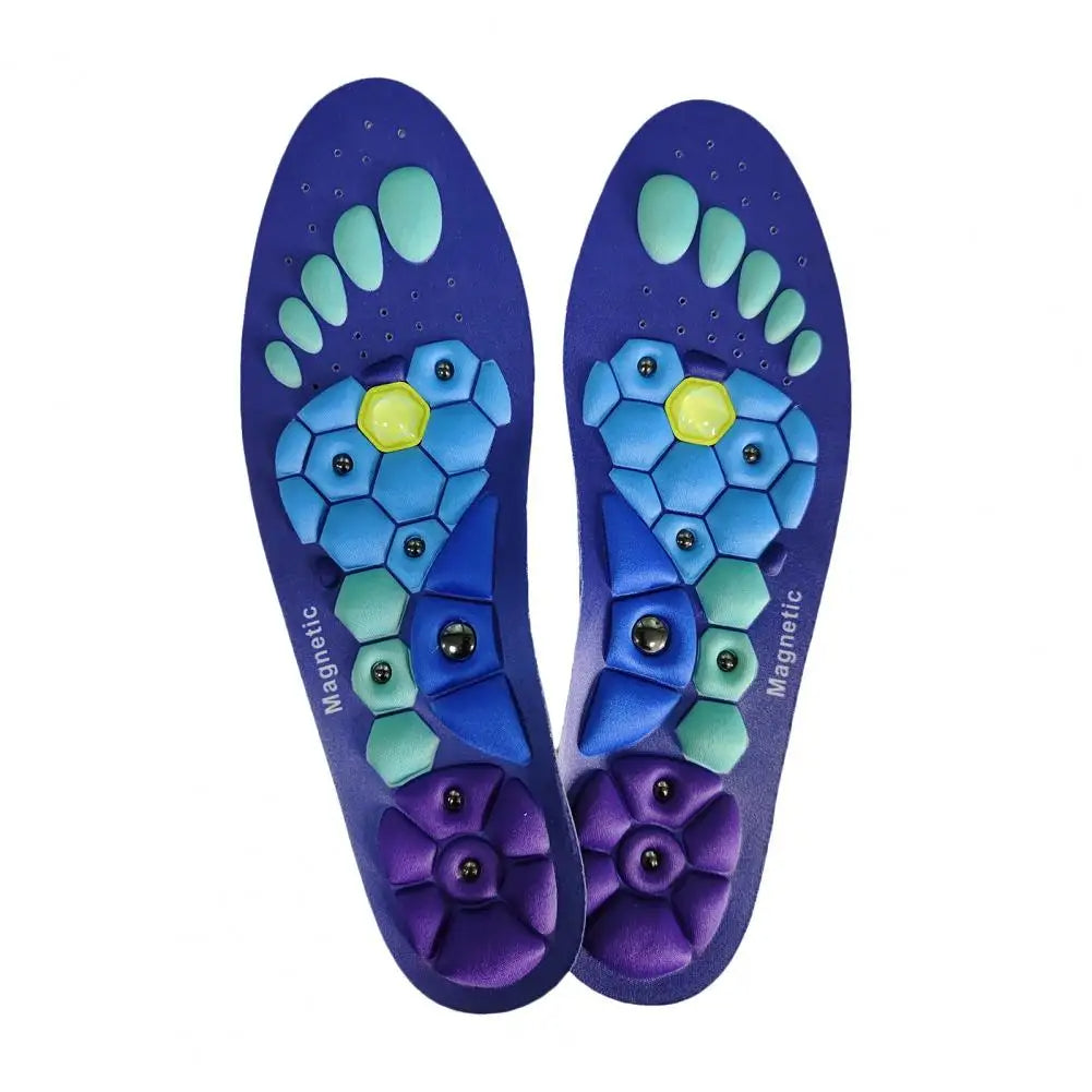 Magnetische Einlegesohlen, blau-lila, Fußmassage, Akupressur, Wellness, Entspannung