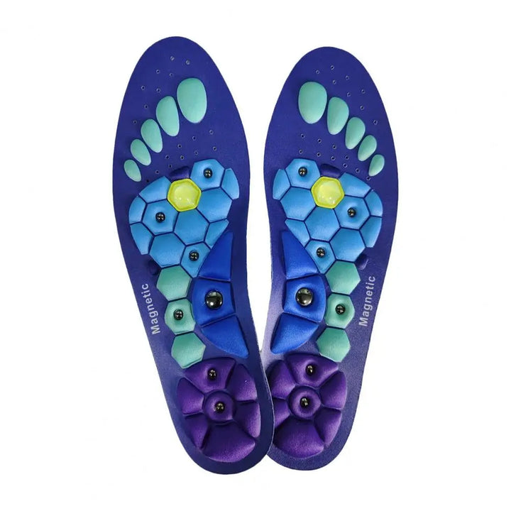 Magnetische Einlegesohlen, blau-lila, Fußmassage, Akupressur, Wellness, Entspannung