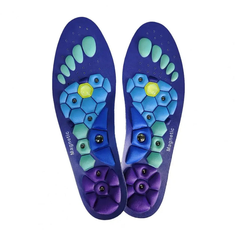 Magnetische Einlegesohlen, blau-lila, Fußmassage, Akupressur, Wellness, Entspannung