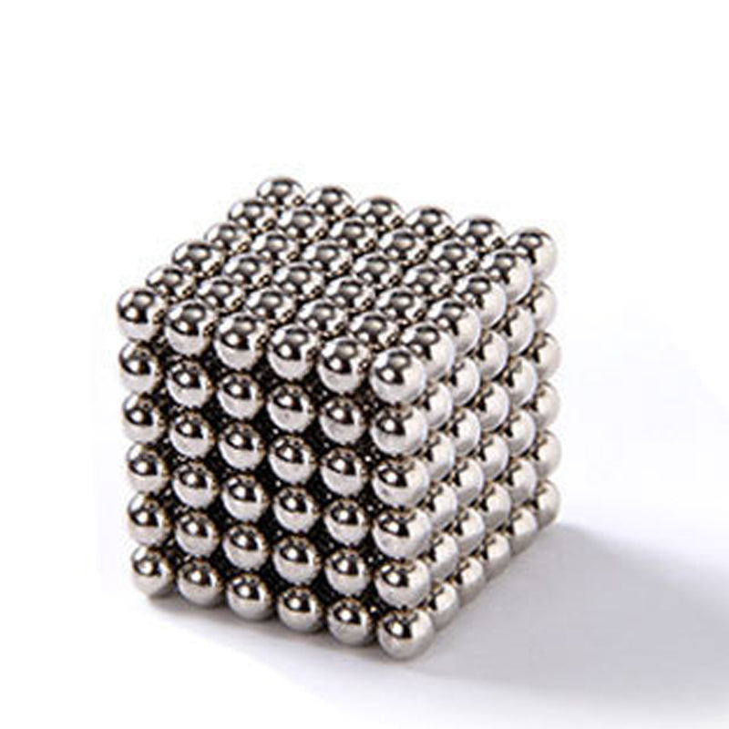 Würfel aus silbernen Magnetkugeln, 3D-Puzzle, Stressabbau, Bürospielzeug, Geschenkidee.