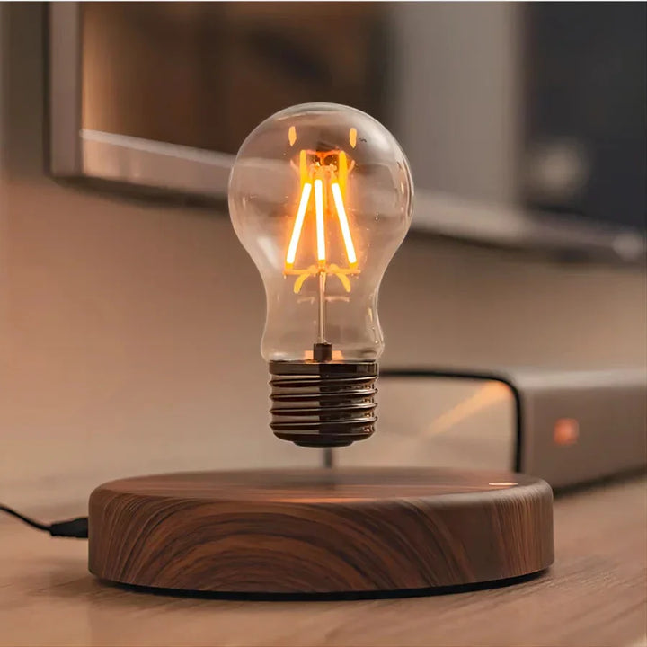 Magnetische schwebende LED-Lampe, Holzsockel, kreative Tischdekoration, Nachtlicht.