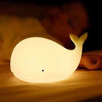 Leuchtwal-Nachtlicht für Kinder, LED, warmweiß, Silikon, Schlafzimmer-Dekoration.