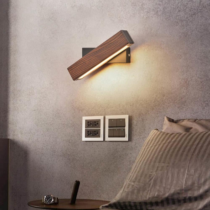 Holz-LED-Wandleuchte mit Drehfunktion - Twilight Pivot