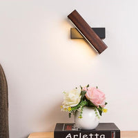 Holz-LED-Wandleuchte mit Drehfunktion - Twilight Pivot