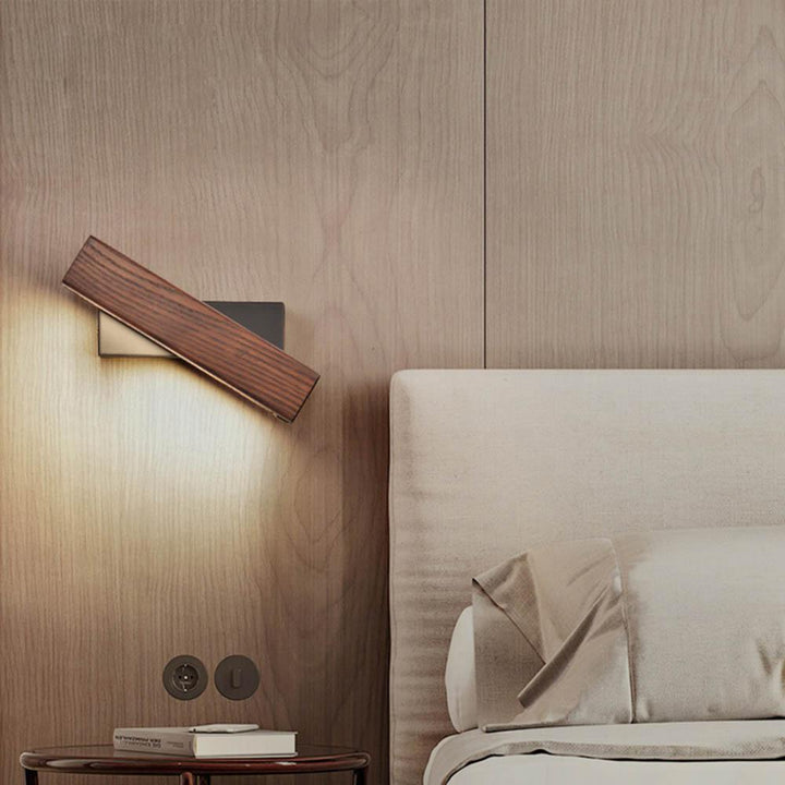 Holz-LED-Wandleuchte mit Drehfunktion - Twilight Pivot
