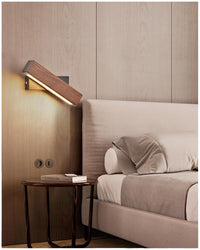 Holz-LED-Wandleuchte mit Drehfunktion - Twilight Pivot