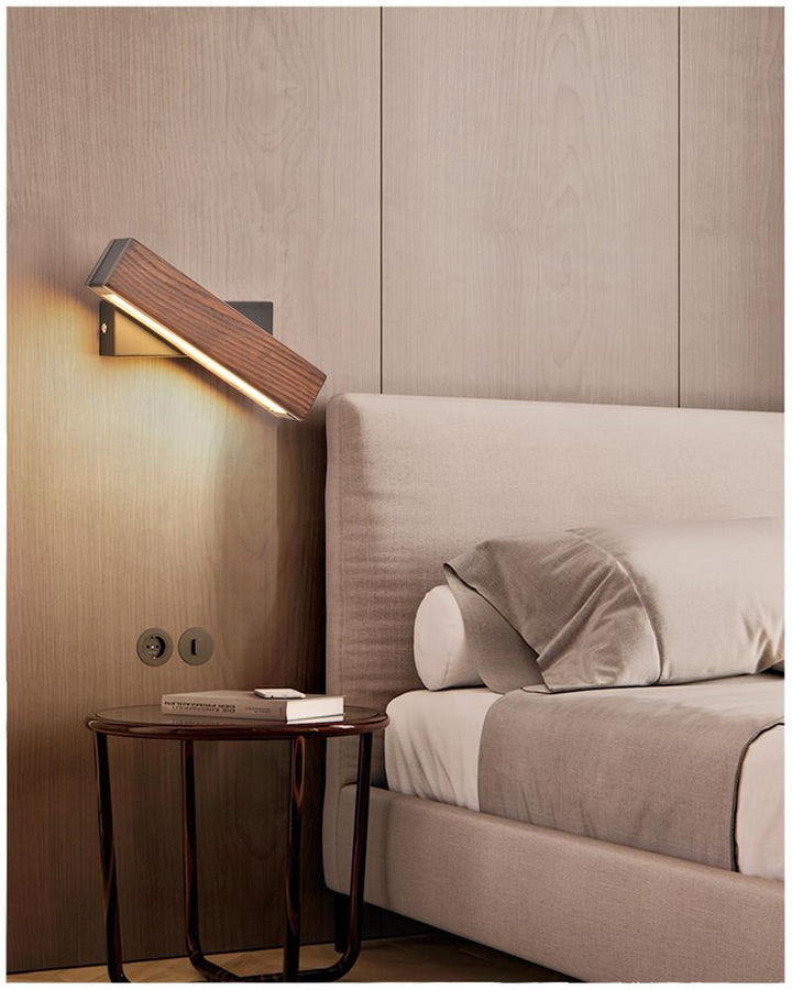Holz-LED-Wandleuchte mit Drehfunktion - Twilight Pivot