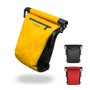 Wasserdichter gelber Rucksack, Wozinsky, Rolltop, Dreiecksmuster, Outdoor, Fahrrad, 20L.
