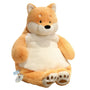 Plüsch Shiba Inu Kuscheltier, beige-weiß, gewichtetes Stofftier, beruhigend, Kinder.